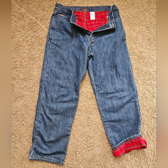 Eddie Bauer Flannel Lined Premium Denim Jeans - Picture 1 of 7